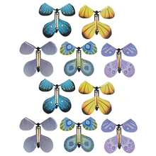 10 sztuk latające w książce wróżka gumka zasilany Wind Up Butterfly Toy śmieszne prezenty tanie tanio OOTDTY Z tworzywa sztucznego CN (pochodzenie) MATERNITY W wieku 0-6m 7-12m 13-24m 25-36m 4-6y 7-12y 12 + y Unisex Jeden rozmiar