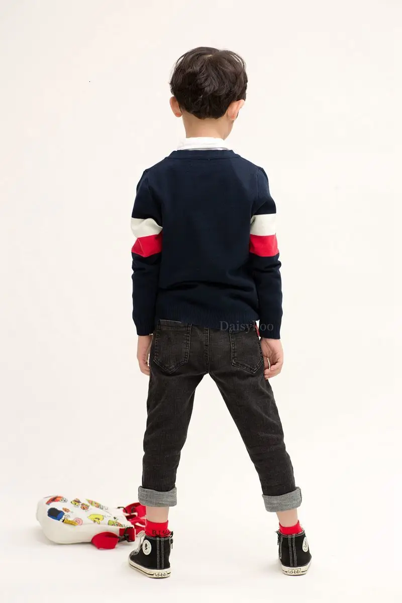 Детский свитер для мальчиков г. Осенне-зимняя Трикотажная хлопковая одежда для малышей Детская верхняя одежда, пальто, свитер для мальчиков, Y015