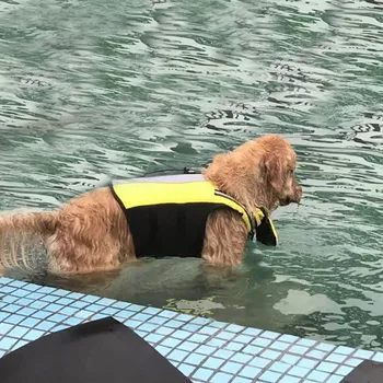 

Dog Life Jacket Pet Floatation Vest Saver Swimsuit Preserver for Water Safety With Reinforced Handle DC112