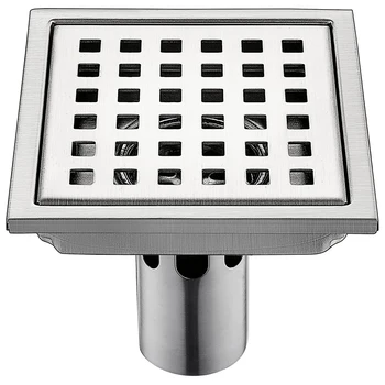 

Tile Insert Square Floor Waste Grates Shower Drain 304 Stainless Steel Anti-Odor Floor Drain
