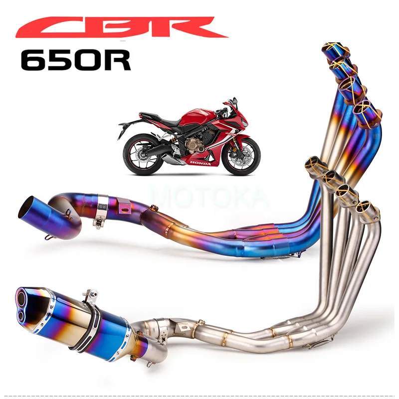 

Motorcycle Exhaust Pipe Front Full System CBR650 CBR650R CBR650F CB650F CB650R Slip-on Manifold 2014~2019 Middle Link Tube