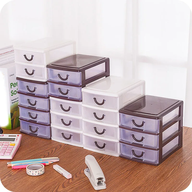 Drawer Durable Plastic Office Table Desktop Debris Cosmetic Drawer