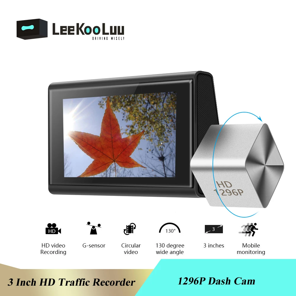 LeeKooLuu Dash Cam 1296P DVR ADAS Автомобильная камера Dvr 24H монитор парковки регистратор g