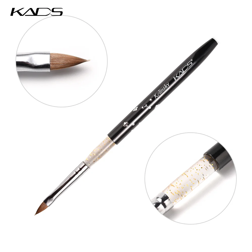 Kads размер 4 # 100% щетка для ногтей мода акриловые щетки колонок Соболь Щетка Для