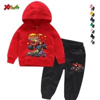 Clothing Sets Children 2 3 4 5 6 7Years Boys Tracksuits Blaze and The Monster Machines  Sport Suits Hoodies Top +Pants 2pcs Set