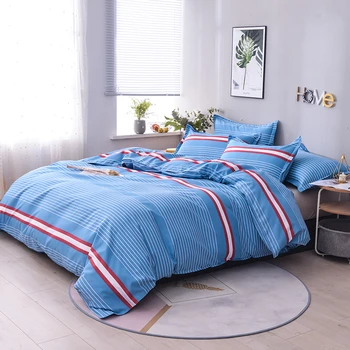

Stripes Printed Bedding Set US/EU/AU Twin Queen King Size Duvet Cover Pillowcase Soft Polyester Comfortable Bedclothes