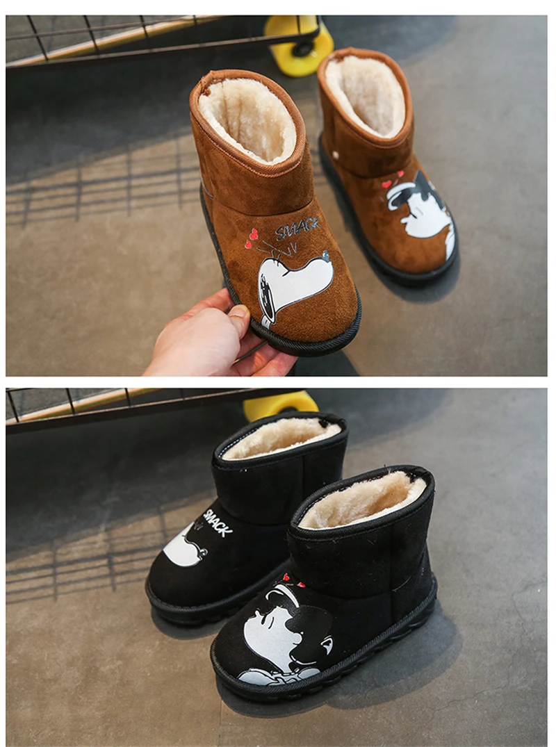 Детские зимние ботинки для мальчиков; зимние теплые ботинки для девочек; детские короткие ботинки; нескользящая детская обувь для малышей; детские ботинки
