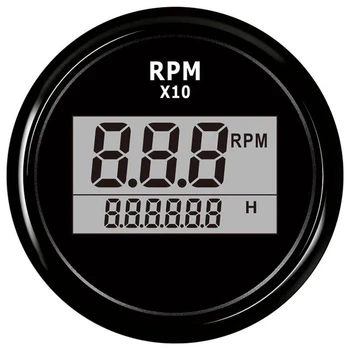 

Boat LED Digital Tachometer Engine Hour Meter Marine Outboard RV RPM Meter Gauge