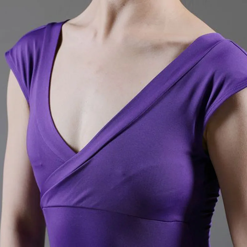 Балетный купальник с v образным вырезом комплект для женщин йога Танцевальная