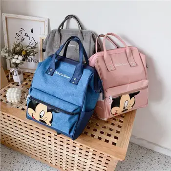 

Disney Mickey Minnie Large Capacity Backpacks Mickey Mouse Fashion Student Schoolbag Women Bags Girl Travel Packet
