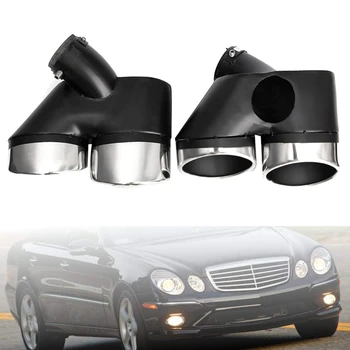 

2Pcs Car Rear Exhaust Pipe Stainless Steel Muffler Tail Pipe for Mercedes Benz W211 E-Class E240 E280 E320 E350 E430 AMG 2002-20
