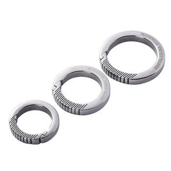 

Pure Titanium TC4 Spring Ring Loop Car Key Ring Chain Holder Hanging Buckle Creative Accessories Gift for Men Women