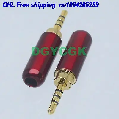 

DHL 100pcs 2.5mm Plug TRRS 4-Pole stereo Audio AV 3-4mm cable connector welding DIY connector 22-ct