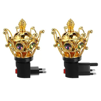 

220V-240V Portable Electric Incense Burner Oil Essential Lamp Burner Floral Decorated Desk Lamp Home Decor