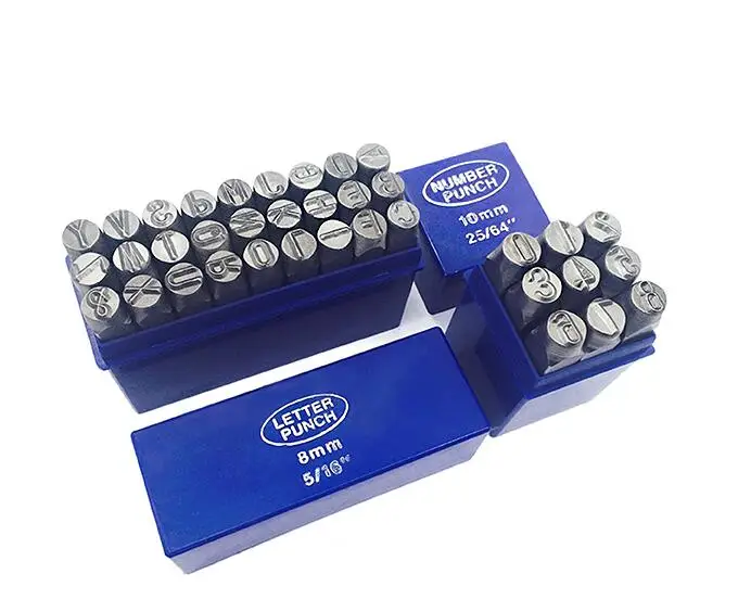 

alloy steel 1-5mm metal letter punch stamping set, good hardness and tenacity, number stamping punch