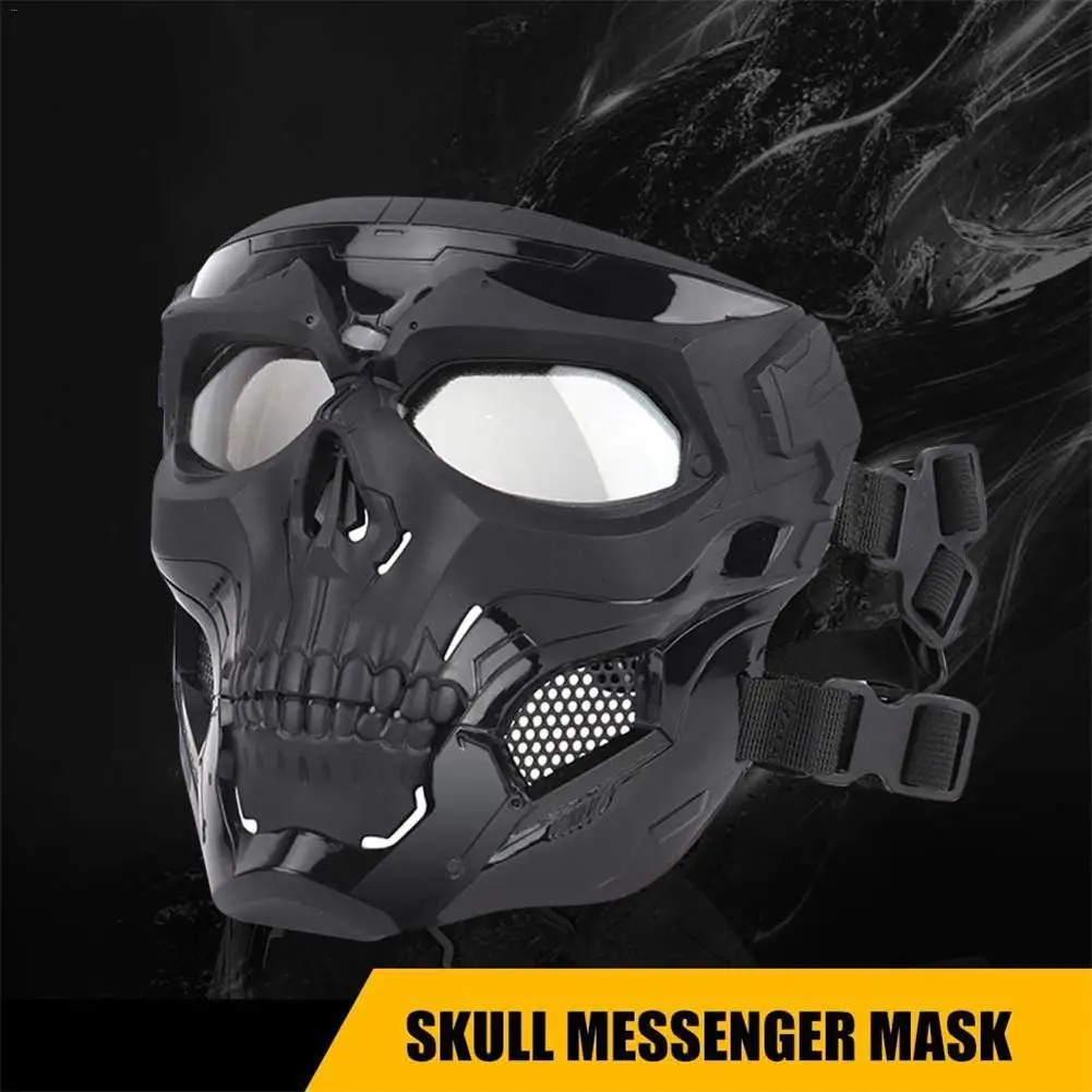 Год в виде скелета на Хэллоуин страйкбол маска крутая маска-череп на половину лица маски для игры вечерние спортивные охота фестиваль вечерние DIY косплей