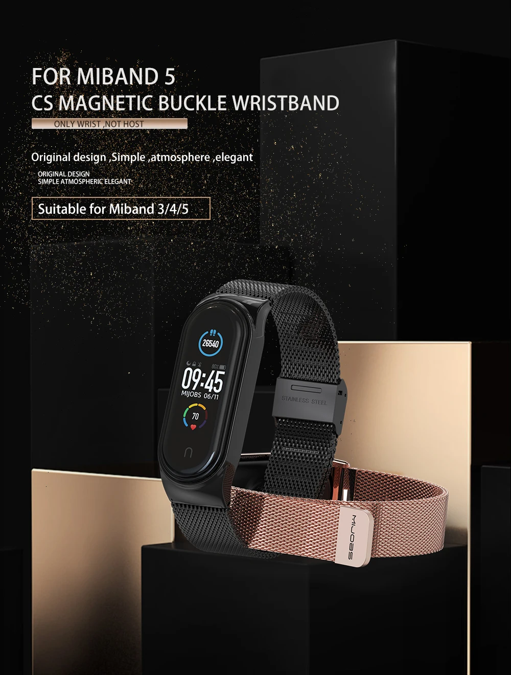 Strap for Mi Band 6 5 4 3 Metal Milanese Bracelet On Mi Band 4 Wristband Stainless Steel Mi Band6 Strap For Xiaomi Miband5 4 3