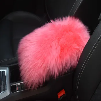 

Universal Warm Wool Car Armrest Console Pad Cover Soft Fluffy Arm Rest Seat Mat Auto Supplies B88