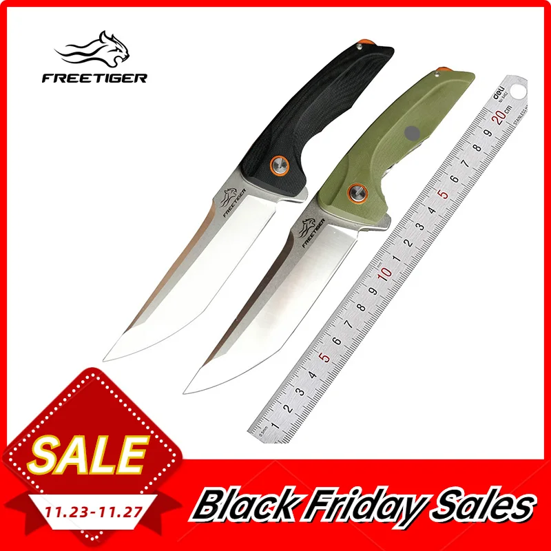 

FREETIGER FT904 High-strength D2 Blade Folding Knife G10 Handle Hunting Carambit Survival Tactical Utility EDC Pocket Knife