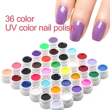36 шт./компл. био-Гели Soak Off Светодиодный УФ-гель для ногтей Однотонная одежда лак для ногтей УФ-гель набор& Полупостоянный гель для дизайна ногтей лак