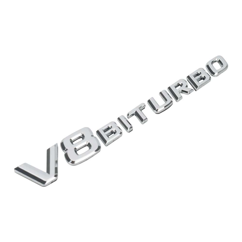 V8 BITURBO Logo Emblem For Mercedes Benz AMG W202 Skoda Golf 4 (9)