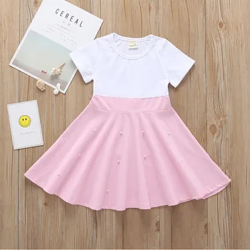 

Girls Dress Summer Dresses Children Clothes Korean Girls Color Lovely Sleeve Dress Kids Clothes Princess Dress Baby Girl Clothes