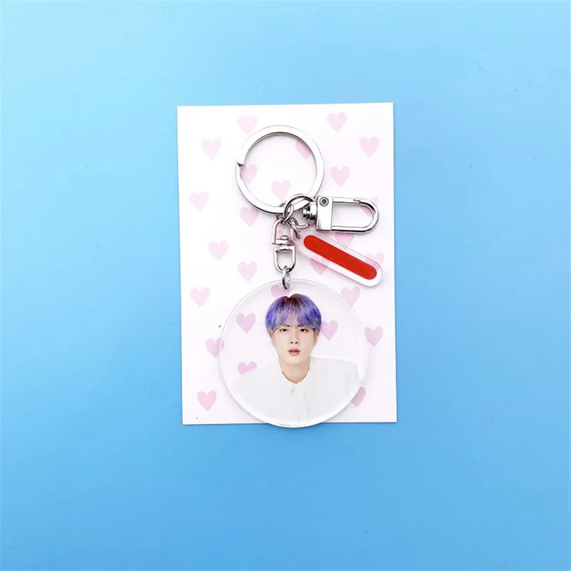 KPOP Bangtan мальчики акриловый круглый кулон люби себя говорить сам брелок для ключей JUNG KOOK JIMIN JIN SUGA J-HOPE