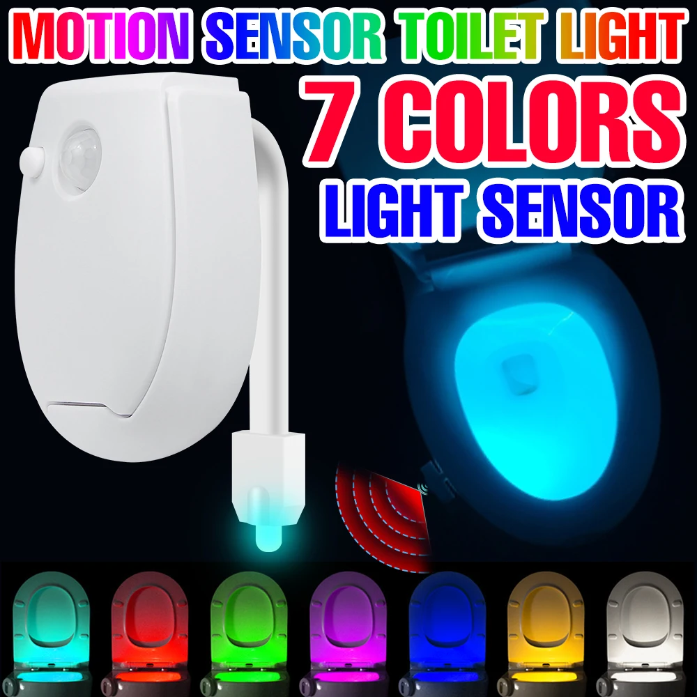 Toilet Night Light, Smart Pir Motion Sensor Activated 7colors