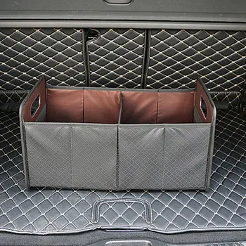 

Folding Car Trunk Organizer Box Storage Bag Auto Tool Bag PU Leather Folding Cargo Storage Stowing Tidying Car Accessories
