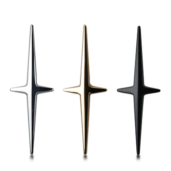 

Creative 3d Metal Cross Star Car Stickers Exterior Decoration Auto Emblems Chrome Badge Decal Trunk Tuning for Lincoln MKZ MKC