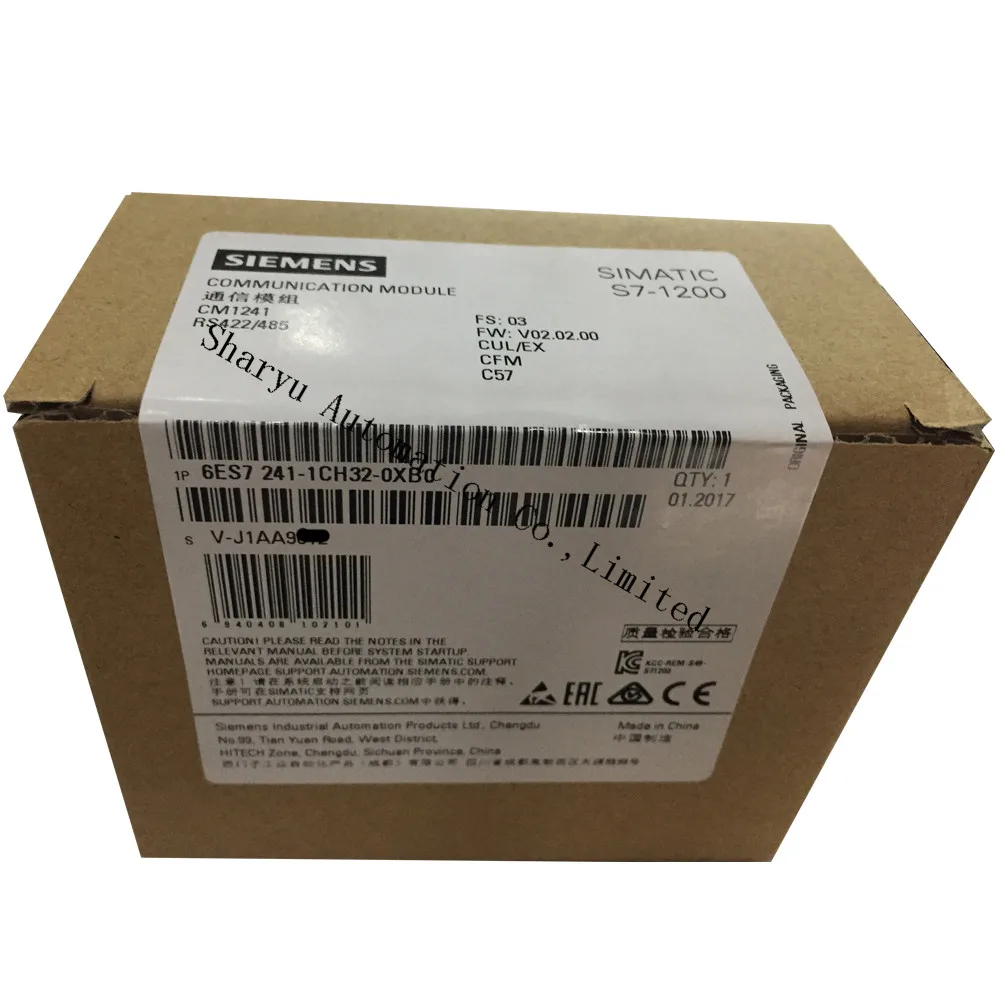 Оригинальный модуль связи SIMATIC S7 1200 6ES7241 1CH32 0XB0 Sieme CM1241 RS422/485 коммуникационный 6es7241