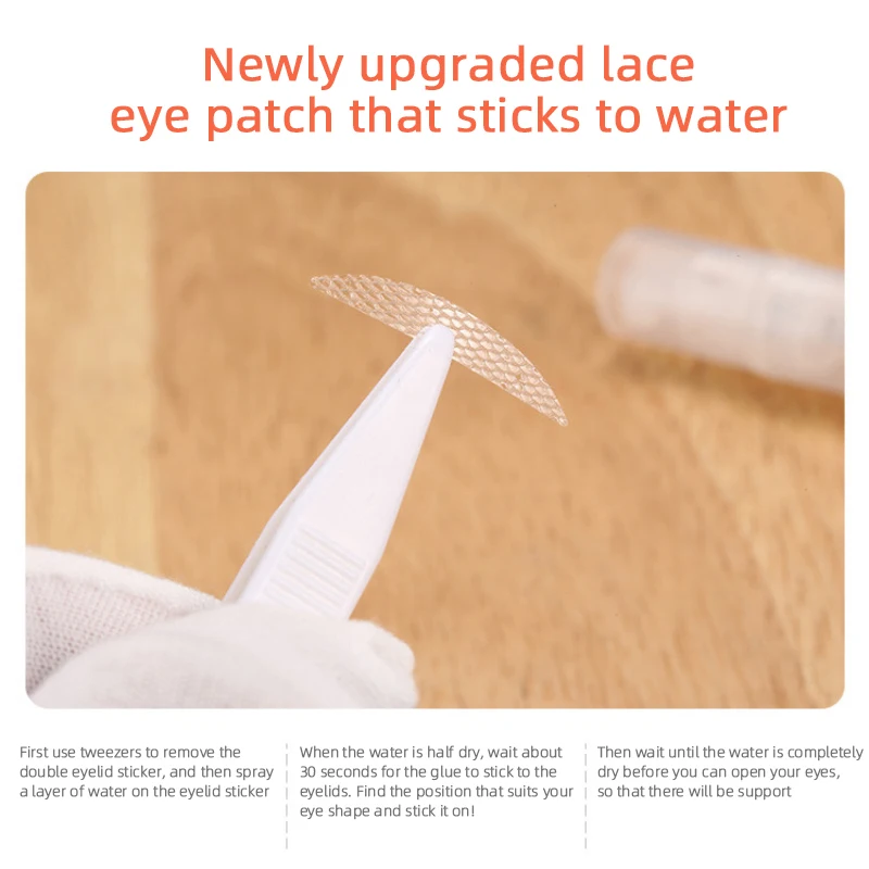 Lace Double Eyelid Stickers Beauty Fine-tuning And Magnification Invisible Eyelid Stickers Eye Makeup 1/3/5/6/7 Sheets double fold eyelid tape