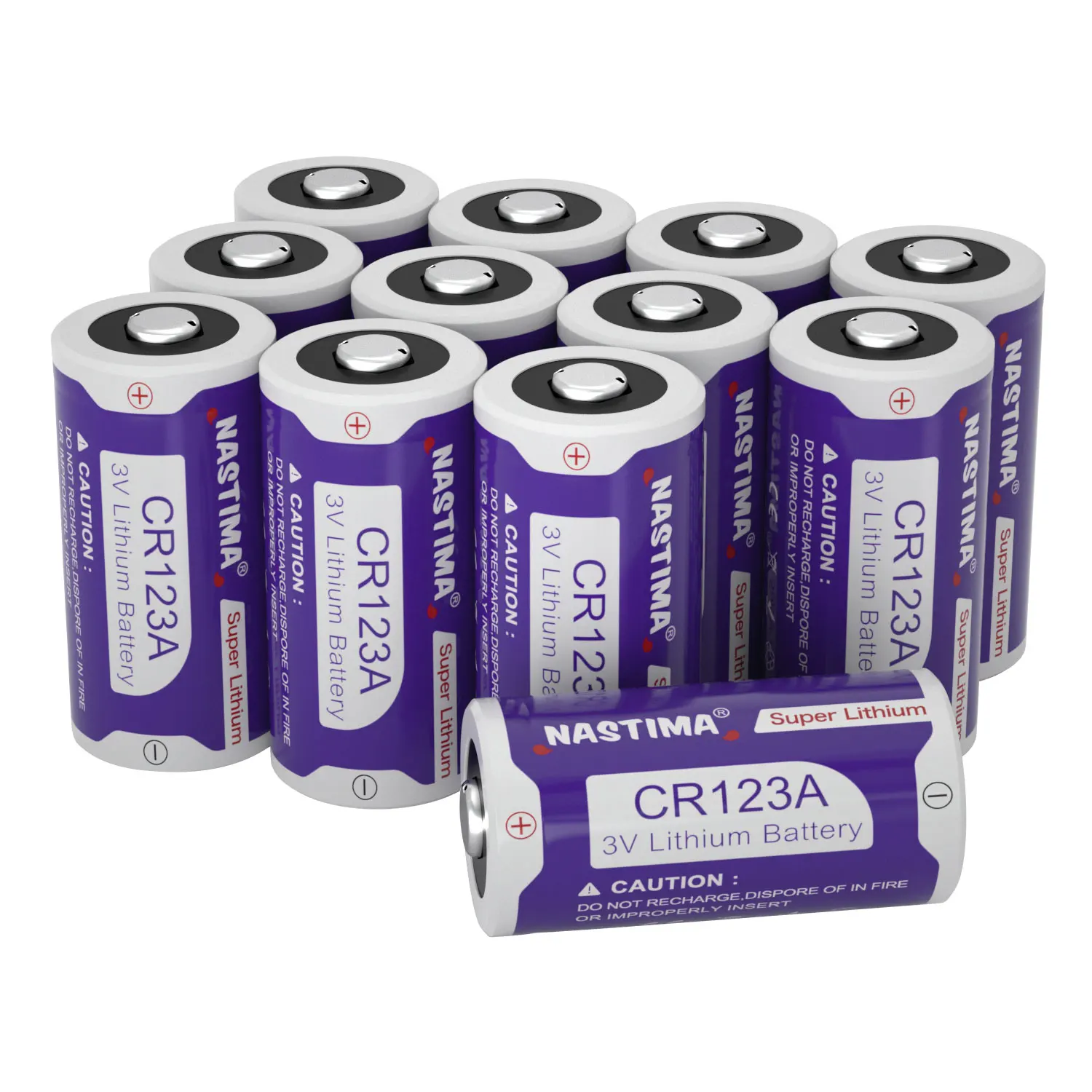 12Pack/Box CR123A 3V Lithium Batteries 1600mAh High Power for Flashlight Camera Toys