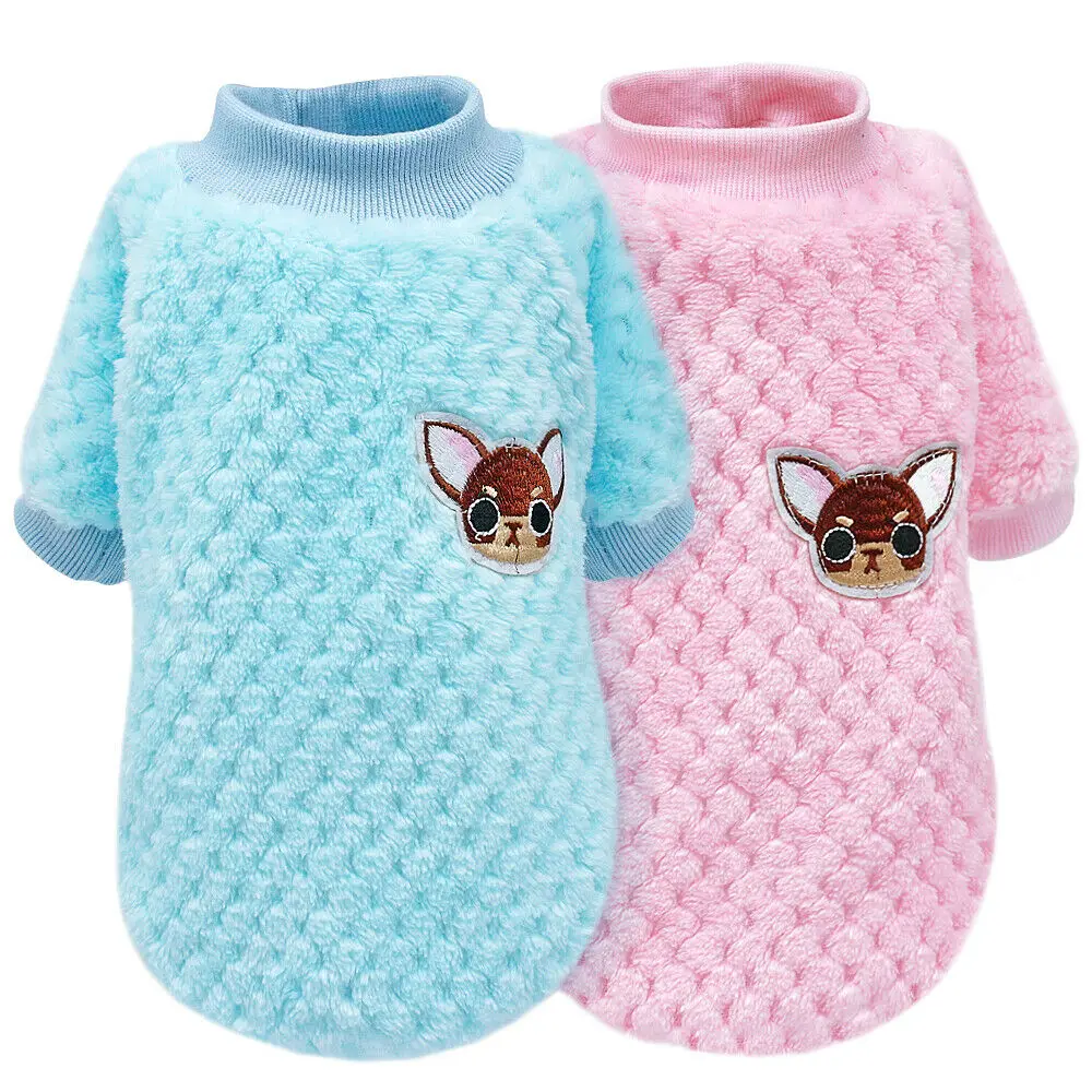 

Cute Dog Clothes For Small Medium Dogs Chihuahua Yorkshire Pug Clothes Winter Warm Fleece french bulldog Sweatshirt Ropa Perro
