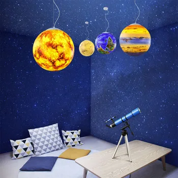 

Moon Pendant Lamp 3D Printing Light Lamp 220V 50000H LED Bulb Bedroom Dining Room ALI88