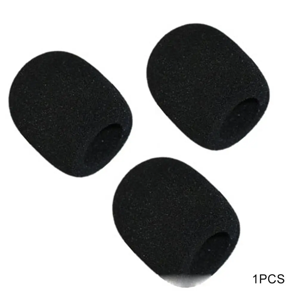 Mini black microphone pad headphones windshield soft sponge foam pad microphone cover Protector microphone accessories