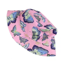 Женские солнцезащитные очки дизайн модные розовые шляпы с принтом бабочки Рыбацкая пляжная кепка для женщин