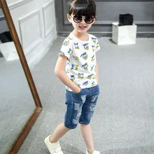 Детская одежда для мужчин и женщин; детские ковбойские шорты с дырками; летние детские шорты в Корейском стиле; Модные Повседневные Шорты Для больших мальчиков