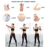 MKAS Fitness Long Resistance Bands Workout Fabric Set Exercise Elastic Booty Bands For Pull Up Woman Assist 3-Piece Leg - Image 6