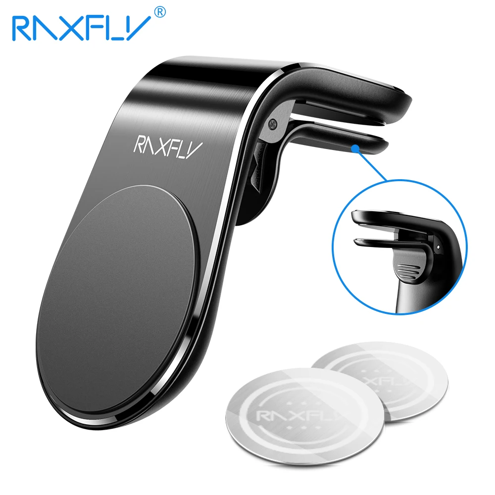 RAXFLY Magnetic Car Phone Holder For iPhone 11 Samsung Tablet L Shape Air Vent Mount Stand Magnet Mobile Accessories | Мобильные