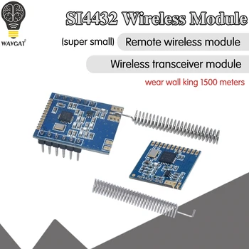 

1 Set Mini SI4432 Remote Wireless Transceiver Communication Module 240MHZ-930MHZ + Spring Antenna, Distance 1000m