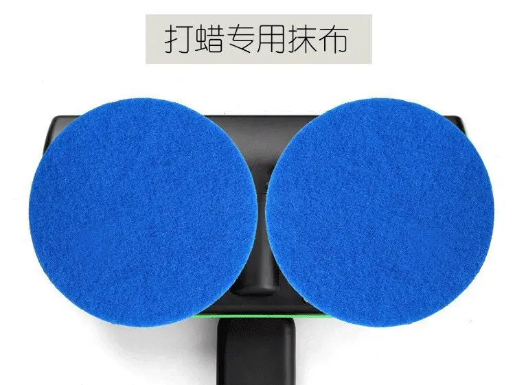 2pcs Polishing Cloth Домашняя перезаряжаемая электрическая вращающаяся Швабра из микрофибры, очищающая Вощеная швабра, вращающаяся на 360 дюймов, беспроводной очиститель пола, скруббер-полировщик - Цвет: 2pcs Polishing Cloth