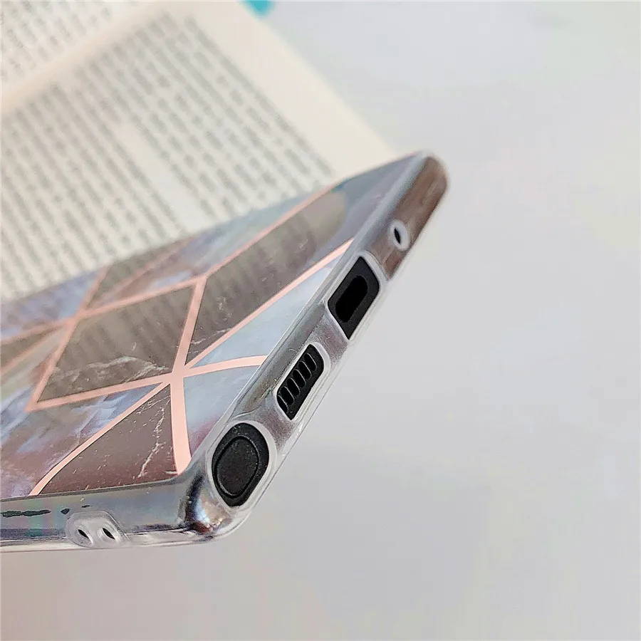 Покрытие с геометрическим рисунком Мрамор чехол для samsung Примечание 10 9 8 S10 S9 S8 плюс S7 край s10e A50 A70 A10 M10 A20 A30 etui силиконовый чехол