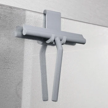 

Shower Squeegee Window Glass Wiper Scraper Cleaner With Silicone Blade & Holder Hook For Bathroom/Kitchen/Car Glass