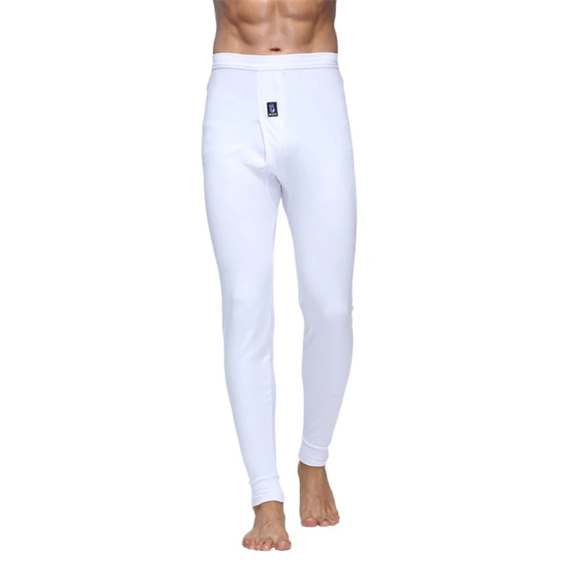 Men's Winter Long John Cotton Thermal - White