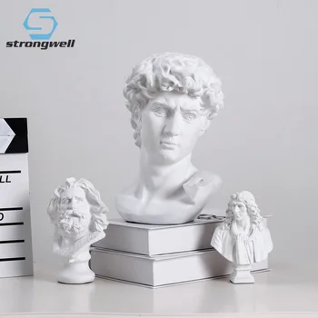 

Strongwell Nordic Resin Sketch Head Statue Non-gypsum Bust Mini Classic David Figurines Miniatures Sculpture Ornaments And Gifts