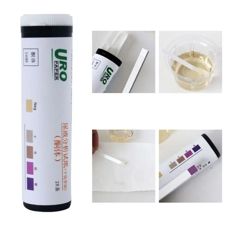 28Pcs/Bottle Professional Urine Ketone Test Paper Home Ketosis Body Fat Analysis Diet Weight Lose Test Strips PH Meter Tools 28Pcs/Bottle Professional Urine Ketone Test Paper Home Ketosis Body Fat Analysis Diet Weight Lose Test Strips PH Meter Tools