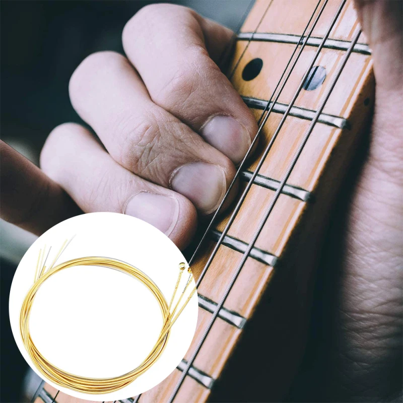 

High Quality Guitar Strings 6pcs Classical Guitar String Set Pure Copper Strings for Acoustic Folk Guitar Classic Guitar
