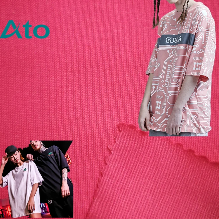 High Quality Fleece Thick Shirt Jersey Fabrics Cotton Spandex Blended stretchy soft cotton shirt fabrics 2040#