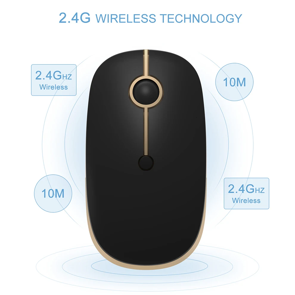 Модернизированы! Jelly Comb 2,4 GHz тонкая перезаряжаемая беспроводная мышь 3 регулируемых dpi портативная Бесшумная мышь для ноутбука ПК ноутбука